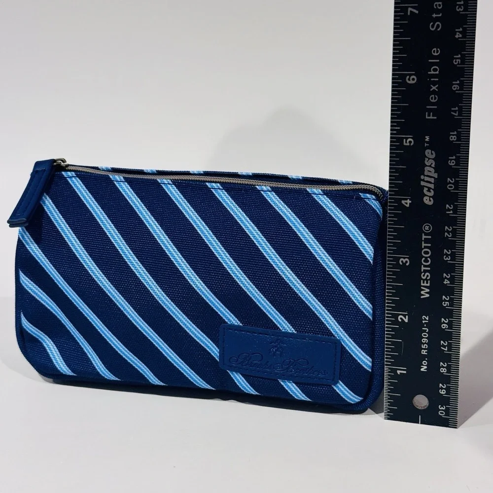 United Airlines‎ X Brooks Brothers Blue Striped Men's Shaving Travel Bag NWOT